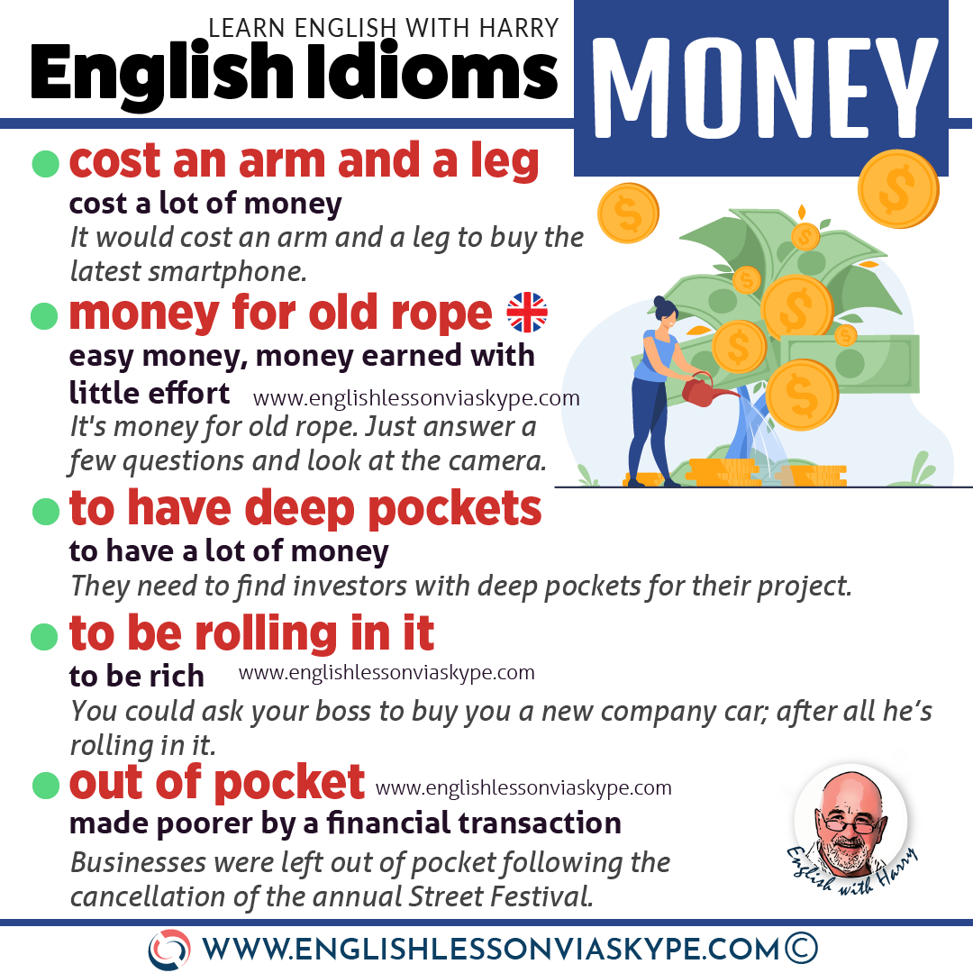 English Idioms Related To Money Learn English With Harry 👴 