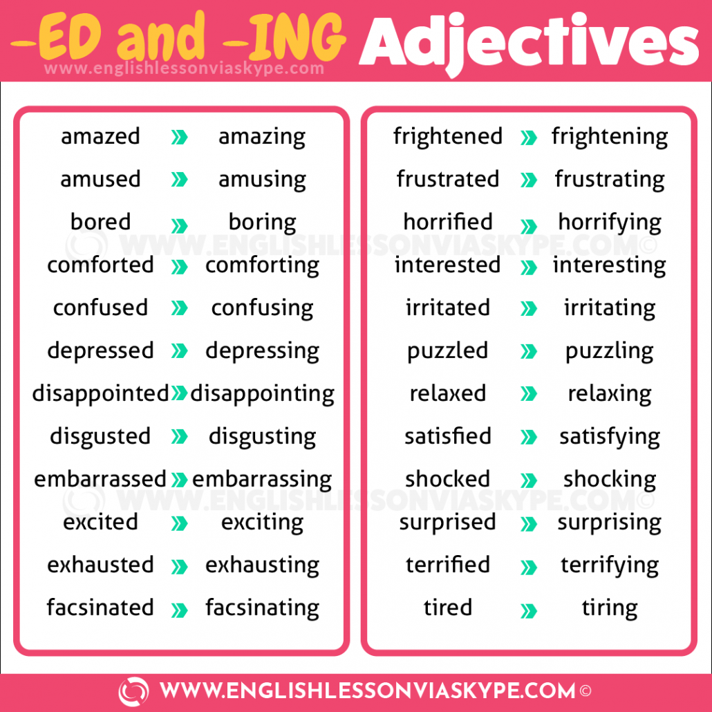 Words Ending In Ed And Ing Worksheets