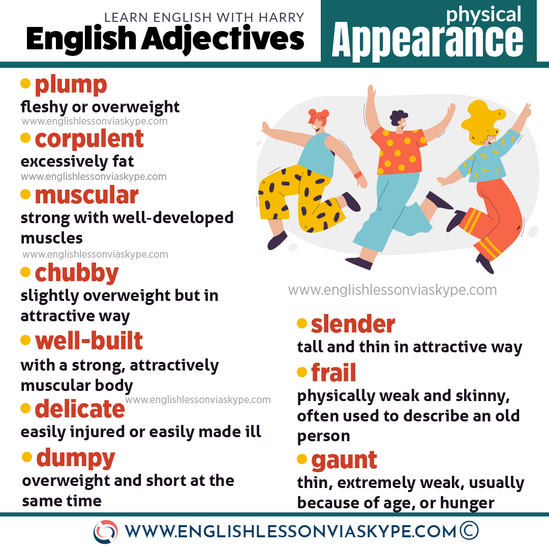English Adjectives to Describe Physical Appearance ...