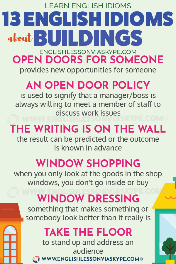Open the door, English expression meaning