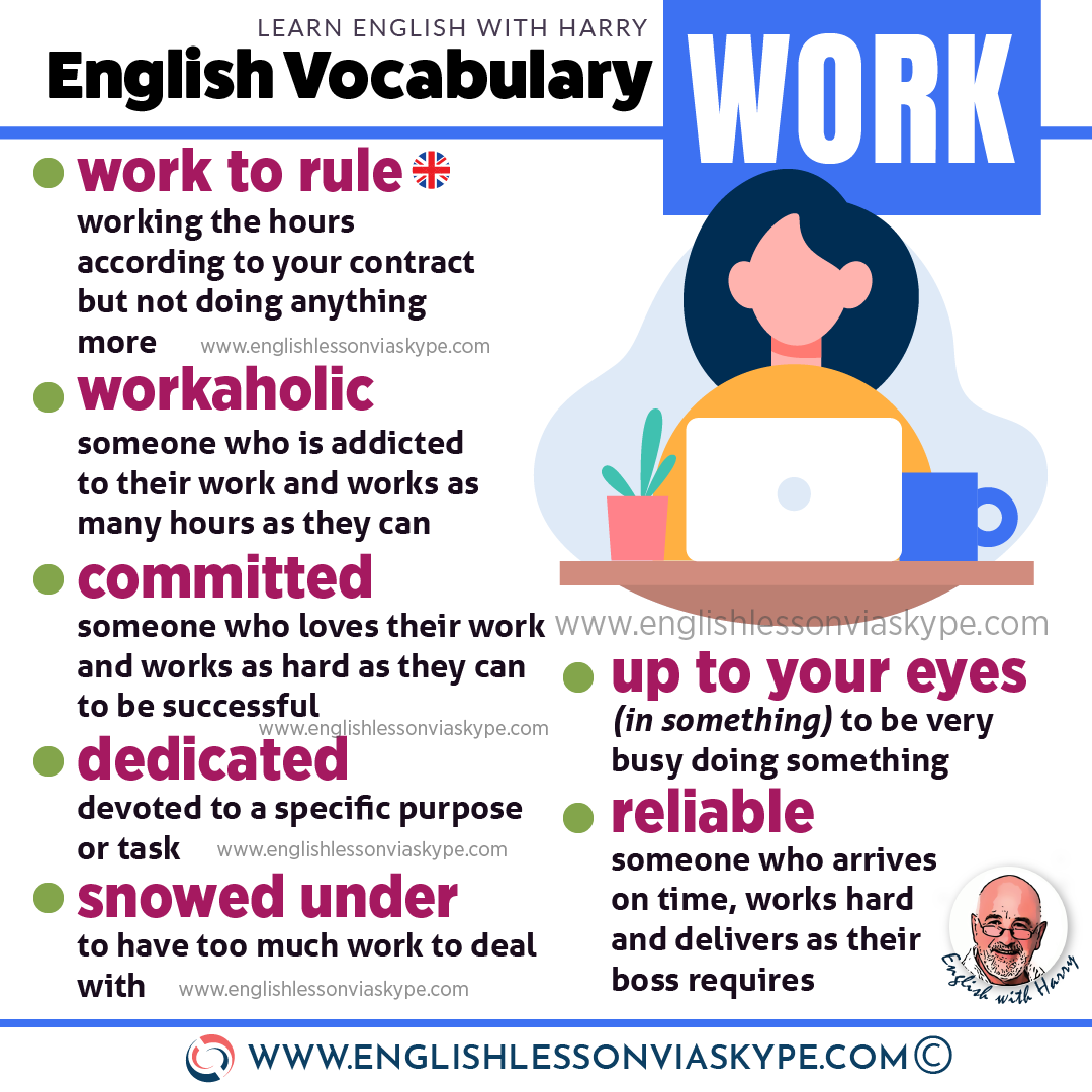 What is the Difference between Job and Work? - Learn English with Harry   English vocabulary words learning, Learn english words, English vocabulary  words