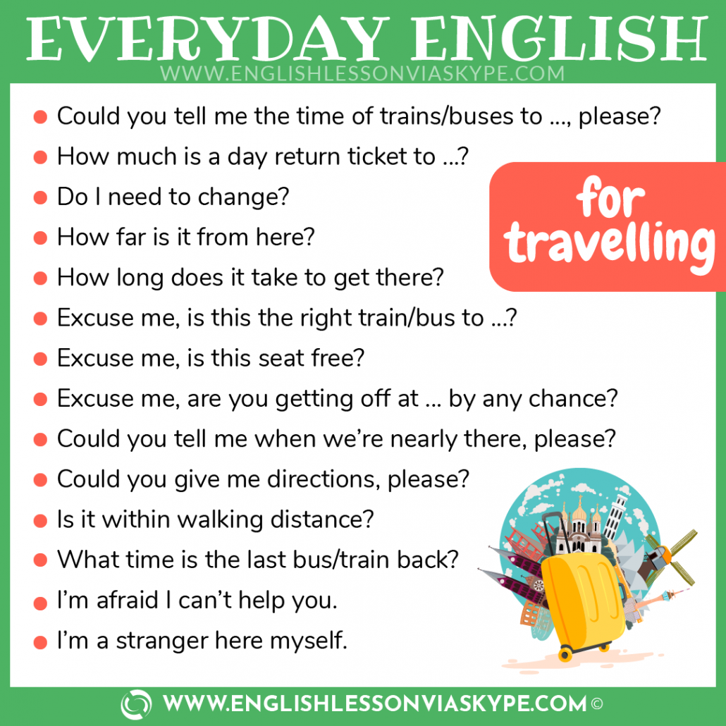 travelling words in english