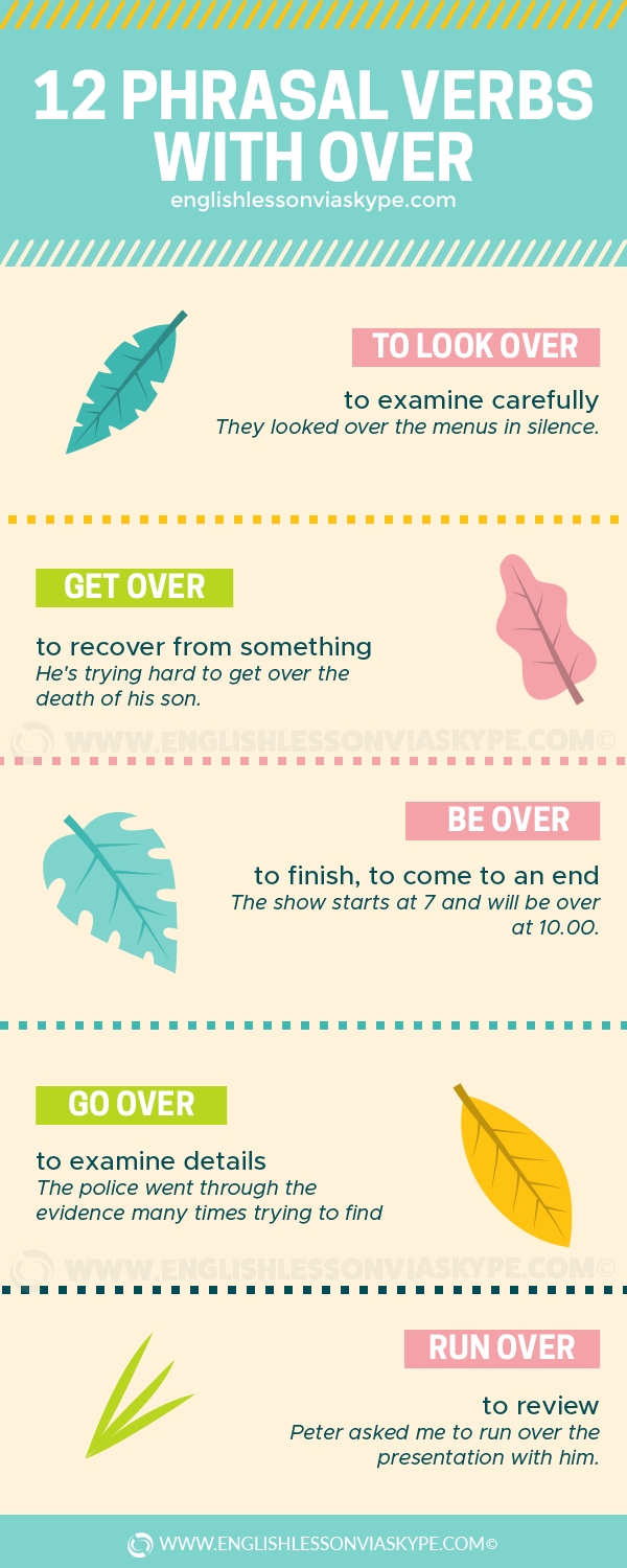 GET OVER – phrasal verb – meanings and examples
