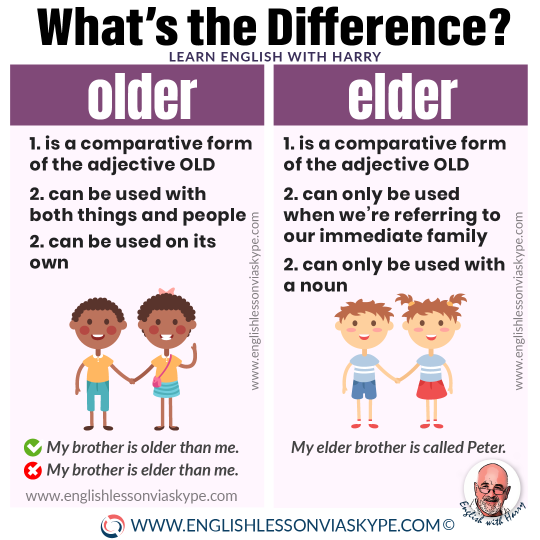 Difference Of Older And Elder