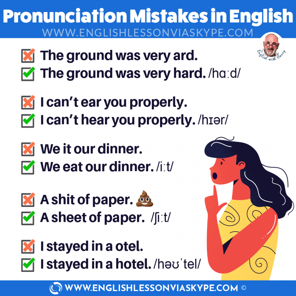 Common Pronunciation Mistakes In English Learn English With Harry