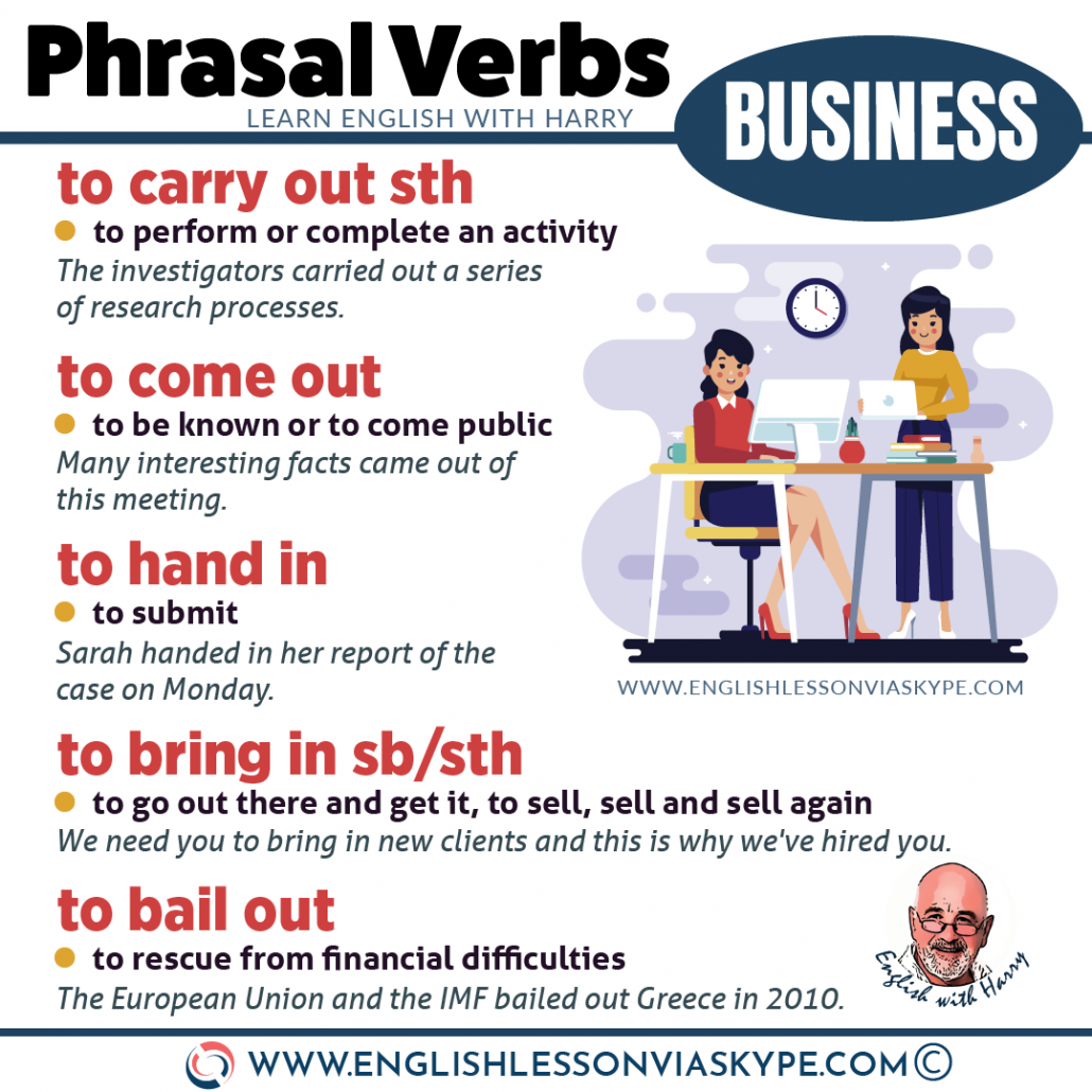 22 Phrasal Verbs For Business Learn English With Harry 