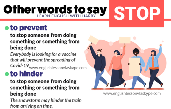 12 Other Ways To Say Stop In English Learn English With Harry 