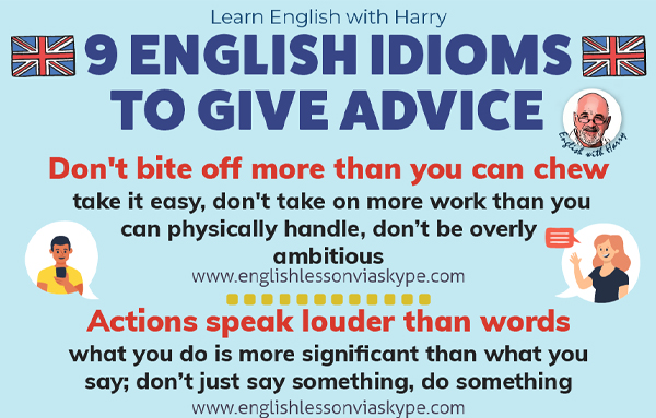 9 English Idioms For Giving Advice and Warning • Learn English with Harry
