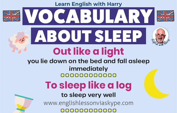 Learn sleep idioms : Infographic