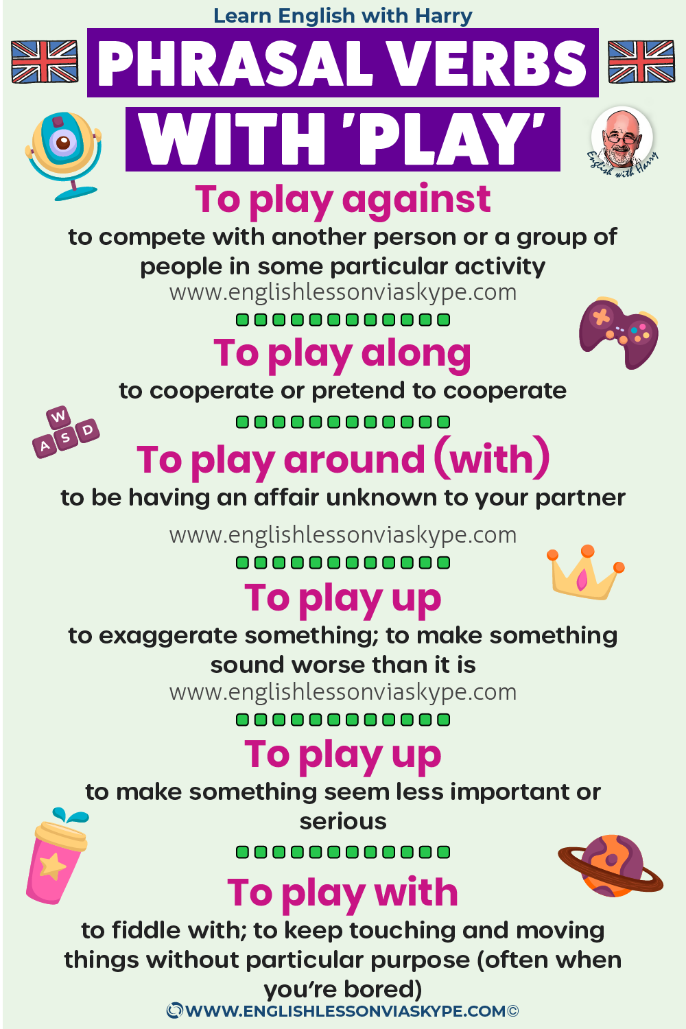 What's the meaning of the phrasal verb play out in the following