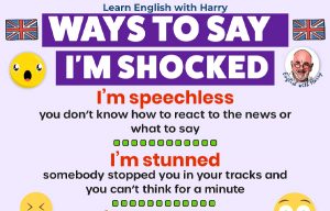 Ways to say I'm shocked in English. Study English advanced level. English lessons on Zoom and Skype www.englishlessonviaskype.com #learnenglish #englishlessons #EnglishTeacher #vocabulary #ingles #อังกฤษ #английский #aprenderingles #english