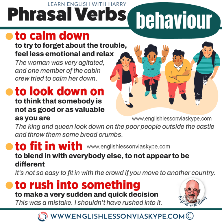 Behaviour Phrasal Verbs in English • Speak English with Harry 👴