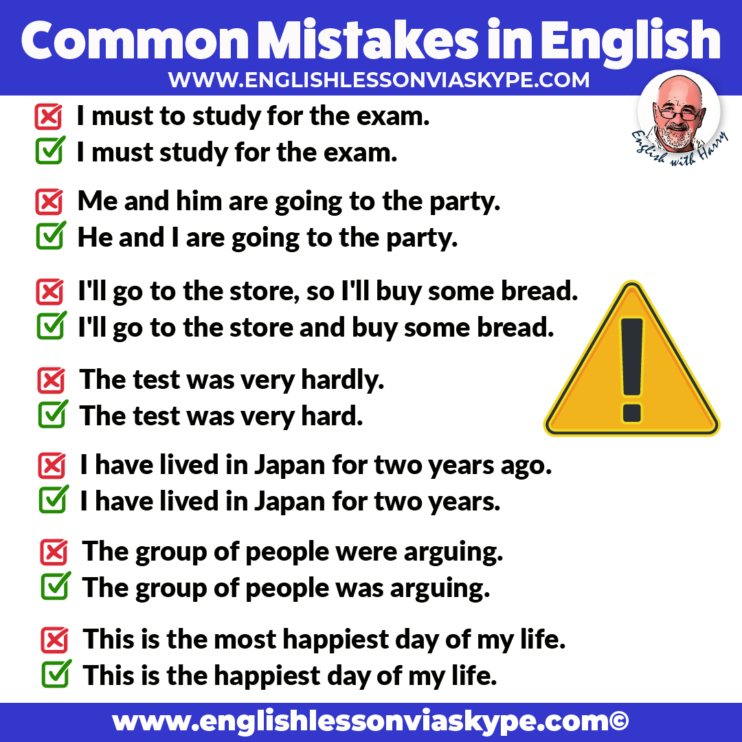 Common Mistakes In English Exercises