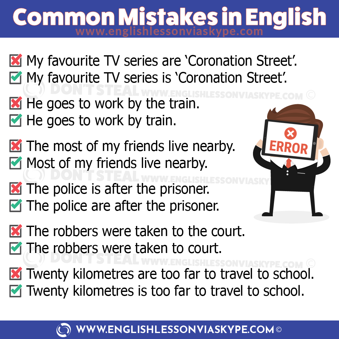 English Clubbers on X: The most common mistakes Learn English