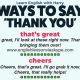 Ways To Say Thank You In English